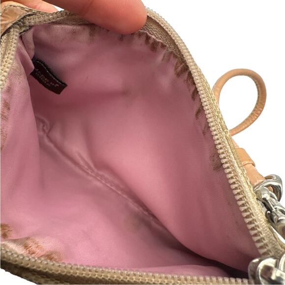 COACH Tan Signature Canvas Wristlet - Picture 5 of 7